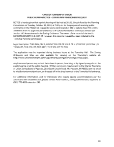 preview image of first page Union Township Map Amendment