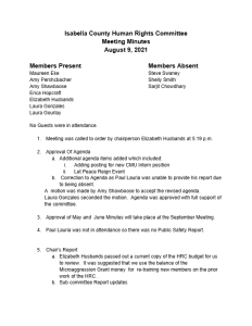 preview image of first page August 9, 2021 Minutes