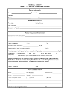 preview image of first page Home Occupation Permit Application