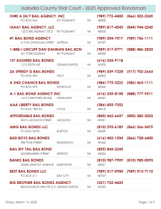 preview image of first page Bail Bondsmen 2025