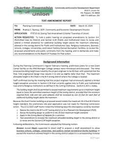 preview image of first page Union Township Text Amendment PTXT25-01