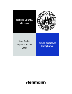 preview image of first page Isabella County 2024 Single Audit