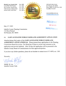 preview image of first page Farmland Agreement – Gary & Suzanne Noble – Lincoln Township