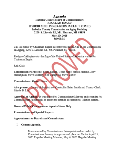 preview image of first page May 20, 2025 Regular Meeting Minutes