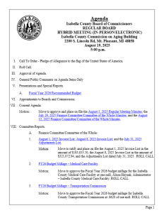 preview image of first page August 19, 2025 Agenda