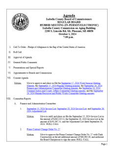 preview image of first page October 1, 2024 Agenda