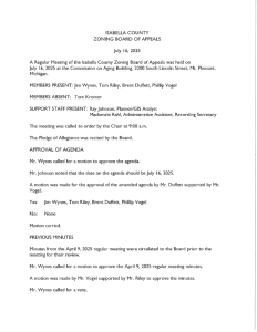 preview image of first page July 16, 2025 Approved Minutes