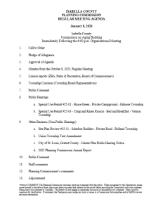 preview image of first page January 8, 2026 Regular Meeting Agenda