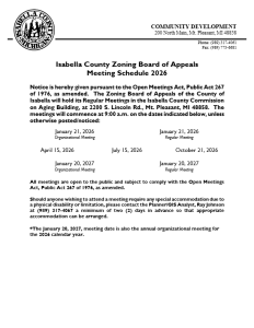 preview image of first page 2026 Zoning Board of Appeals Meeting Schedule