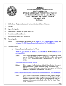 preview image of first page February 3, 2026 Regular Meeting Agenda