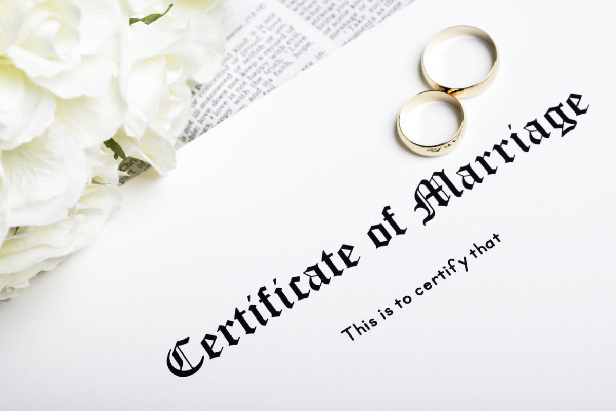 Rings And Marriage Certificate