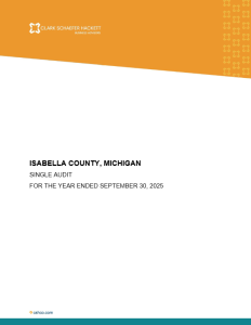 preview image of first page Isabella County 2025 Single Audit
