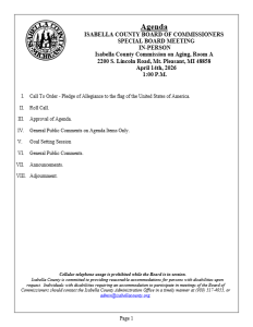 preview image of first page April 14, 2026 Special Meeting Agenda (Goal Setting)