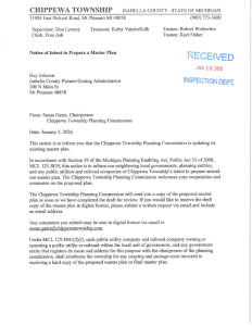 preview image of first page Chippewa Township Notice of Intent
