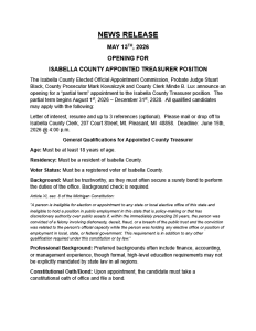 preview image of first page Isabella County Appointed Treasurer