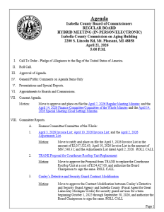 preview image of first page April 21, 2026 Regular Meeting Agenda