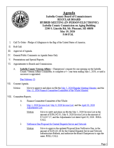 preview image of first page May 19, 2026 Regular Meeting Agenda