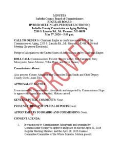 preview image of first page May 5, 2026 Regular Meeting Minutes