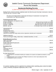 preview image of first page Building Permit Fee Schedule