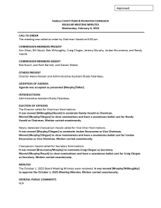 preview image of first page February 4, 2026 Meeting Minutes