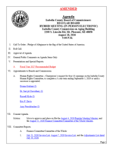 preview image of first page August 18, 2026 Regular Meeting Agenda