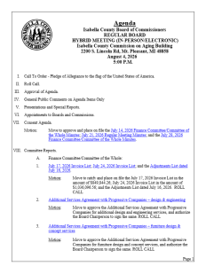 preview image of first page August 4, 2026 Regular Meeting Agenda