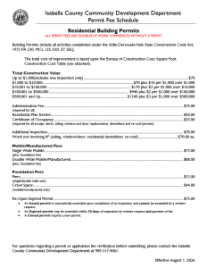 preview image of first page Building Permit Fee Schedule