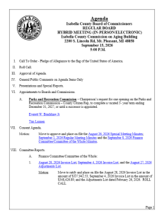 preview image of first page September 15, 2026 Regular Meeting Agenda