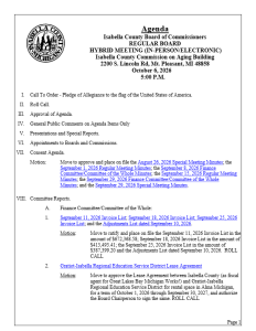 preview image of first page October 6, 2026 Regular Meeting Agenda