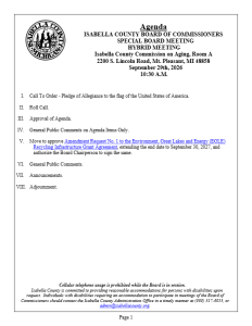 preview image of first page September 29, 2026 Special Meeting Agenda